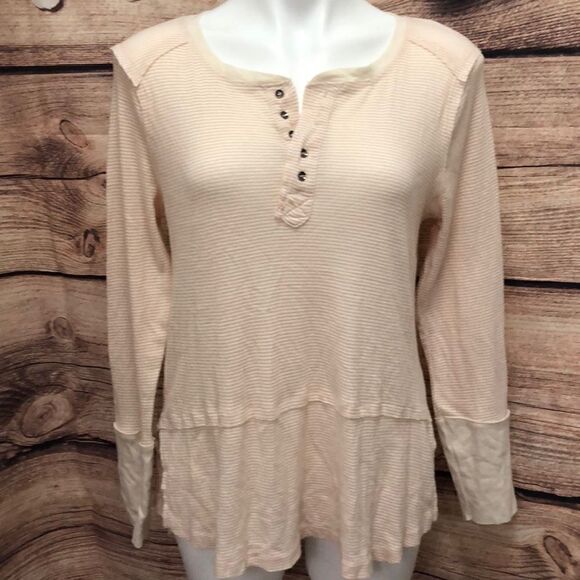 Umgee long sleeve striped Henley - Picture 1 of 7